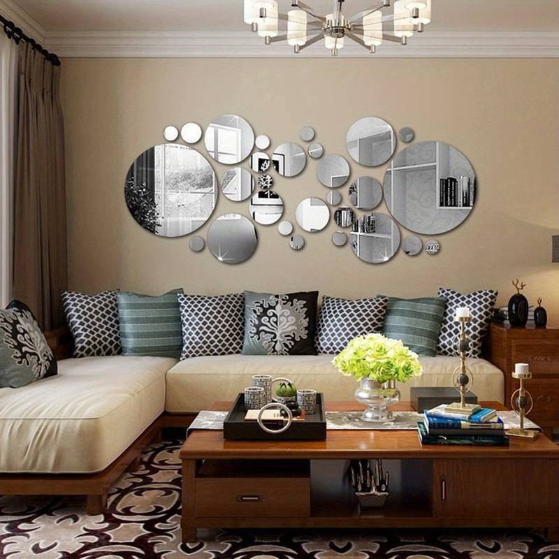 ملصقات حائط مرآة أكريليك ثلاثي - مراجعة Home Theater Bathroom وسعره