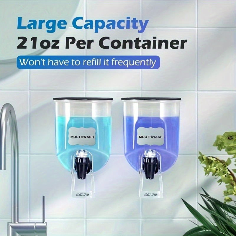 قطعتان من موزع غسول الفم سعة 6 - مراجعة Home Bathroom Gadgets وسعره