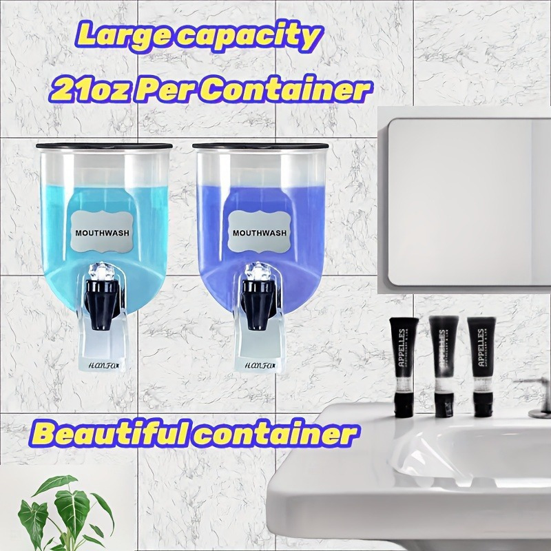 قطعتان من موزع غسول الفم سعة 6 - مراجعة Home Bathroom Gadgets وسعره