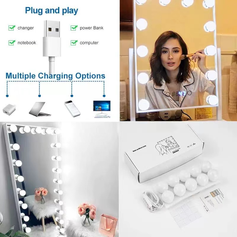 LED ضوء لصق مرآة ماكياج مصابيح - مراجعة Home Theater Bathroom وسعره